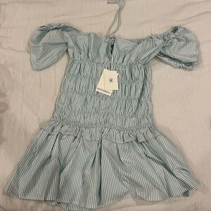 NWT Peppermayo blue and white striped dress